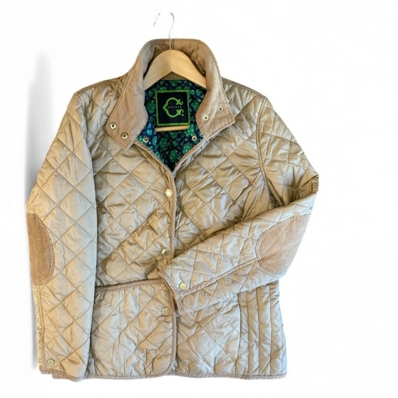 C. Wonder Jackets & Blazers - C Wonder Camel Quilted Snap Button with Corduroy Elbows